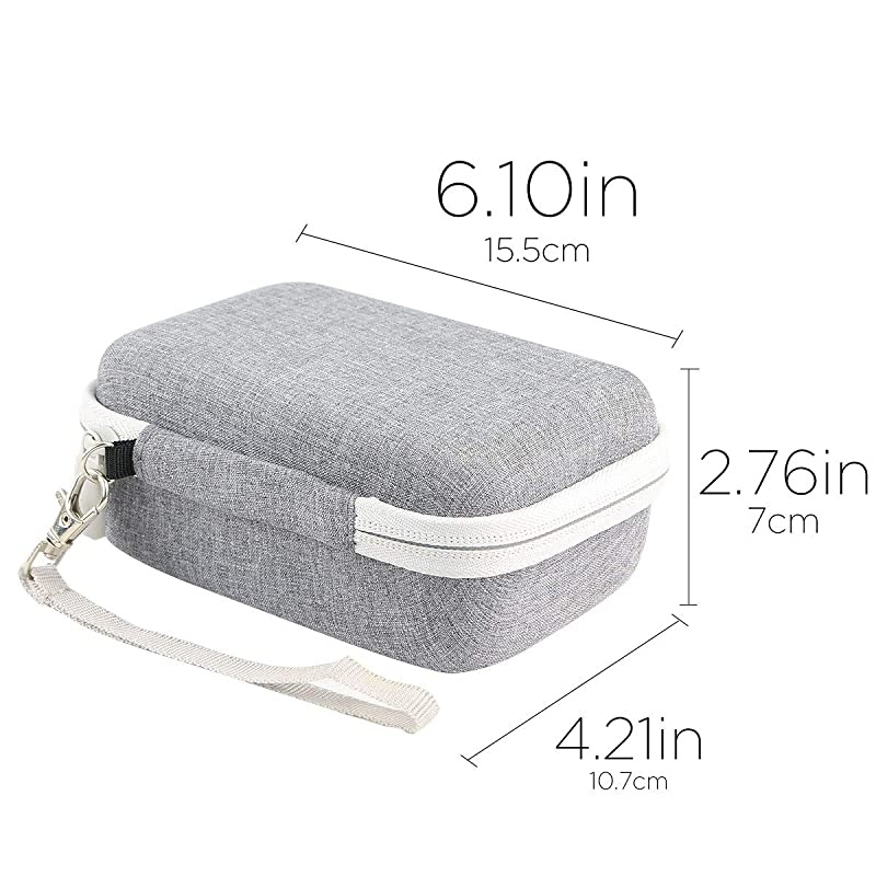 Hard Travel Case for Fujifilm Instax Mini Link Smartphone Printer Ash White Case + Inside White