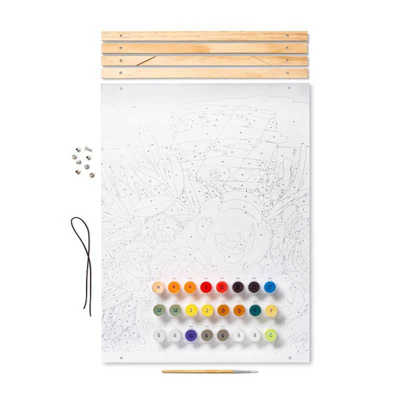 Paint-By-Number Canvas Kit Floral in Vase - Mondo Llama™