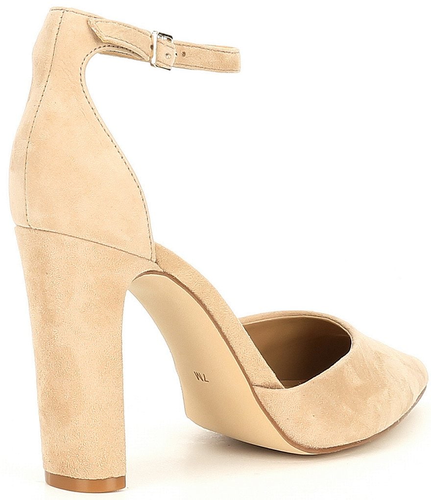 Gibson & Latimer Penny Suede Block Heel Pumps
