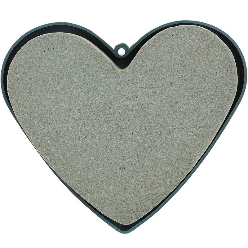Bright Creations 6 Piece Heart Shaped Floral Wet Foam for Fresh Flower Arrangements, 5" x 4.5" x 1.7"