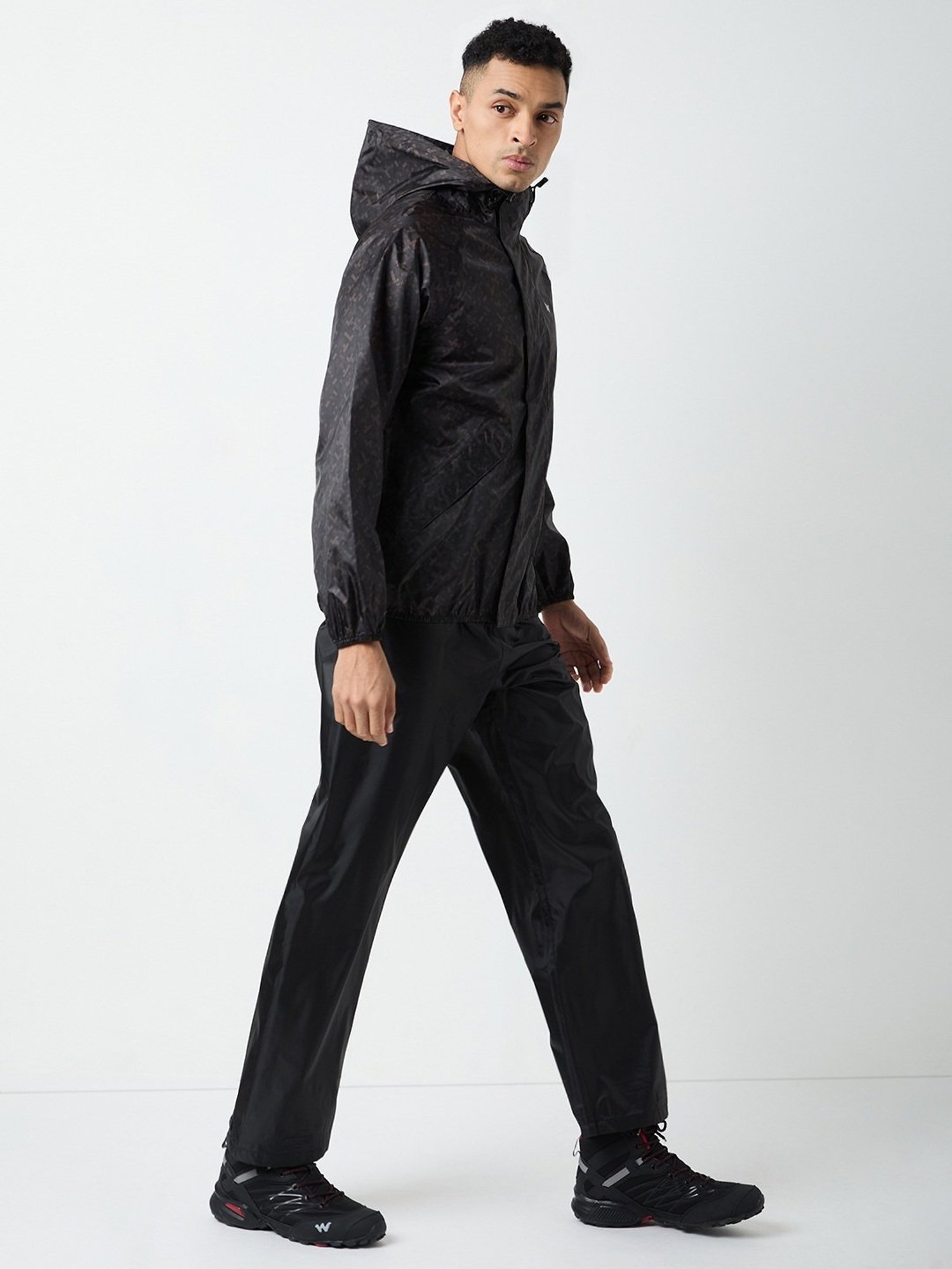 Wildcraft Black Regular Fit Raincoat Set