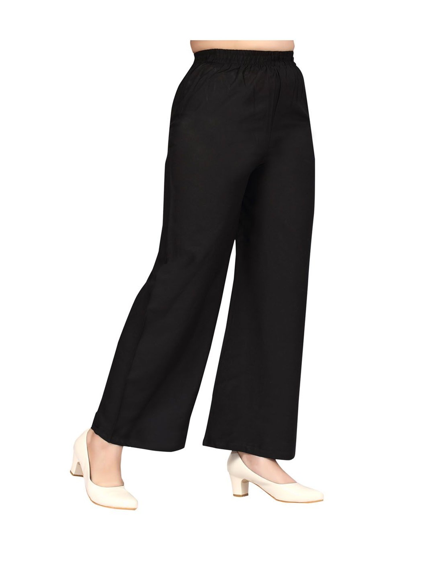 Aarika Girls Black Solid Palazzos