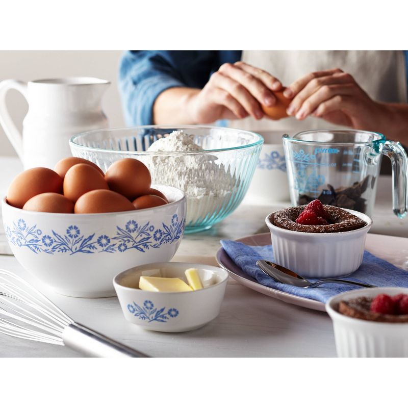 CorningWare Cornflower 3pc Ceramic Mixing Bowls