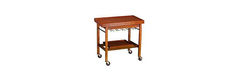 Karymore Adjustable Kitchen Cart with Storage Brown - Holly & Martin
