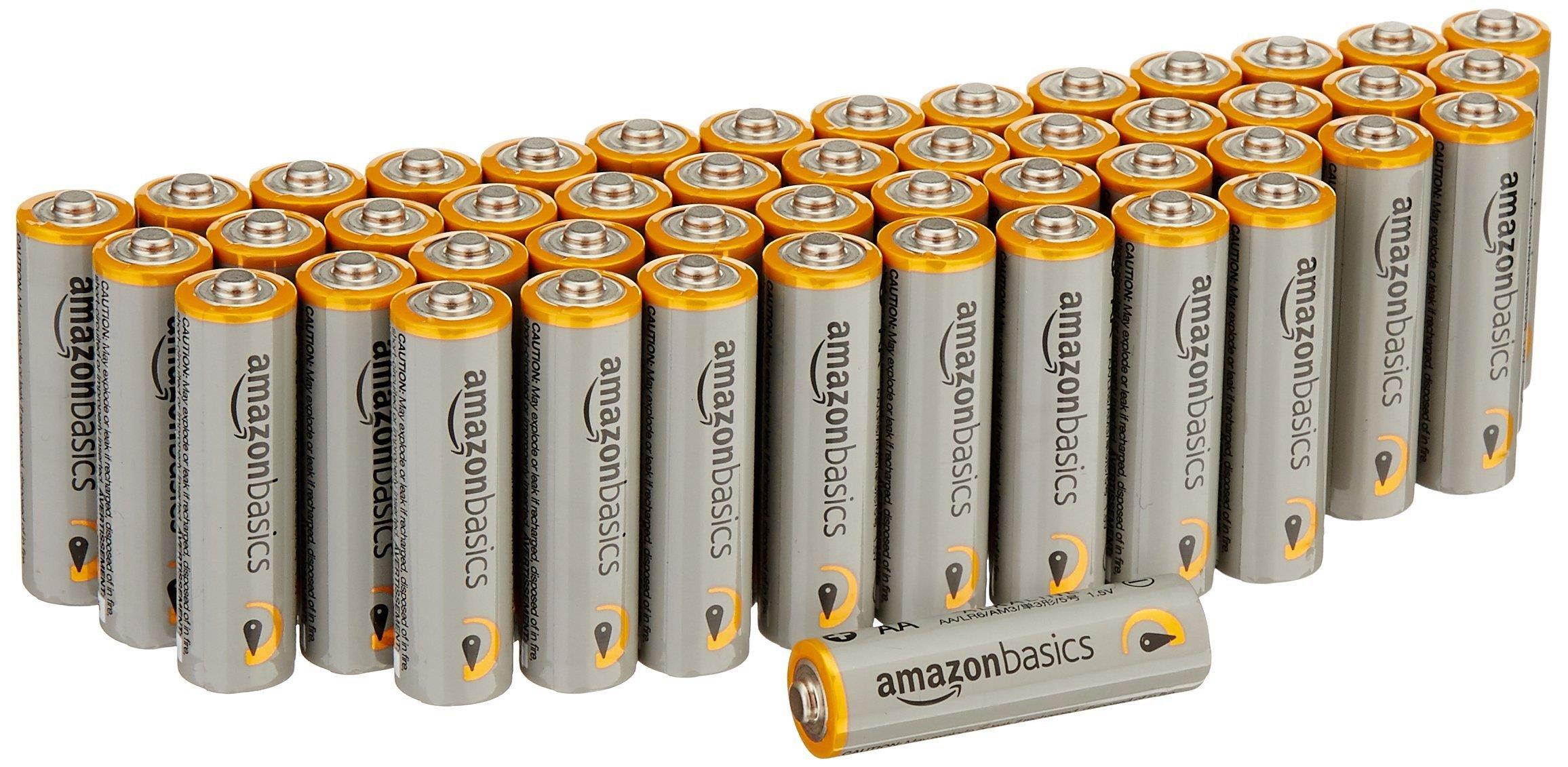 AmazonBasics AA Performance Alkaline Batteries (48-Pack)