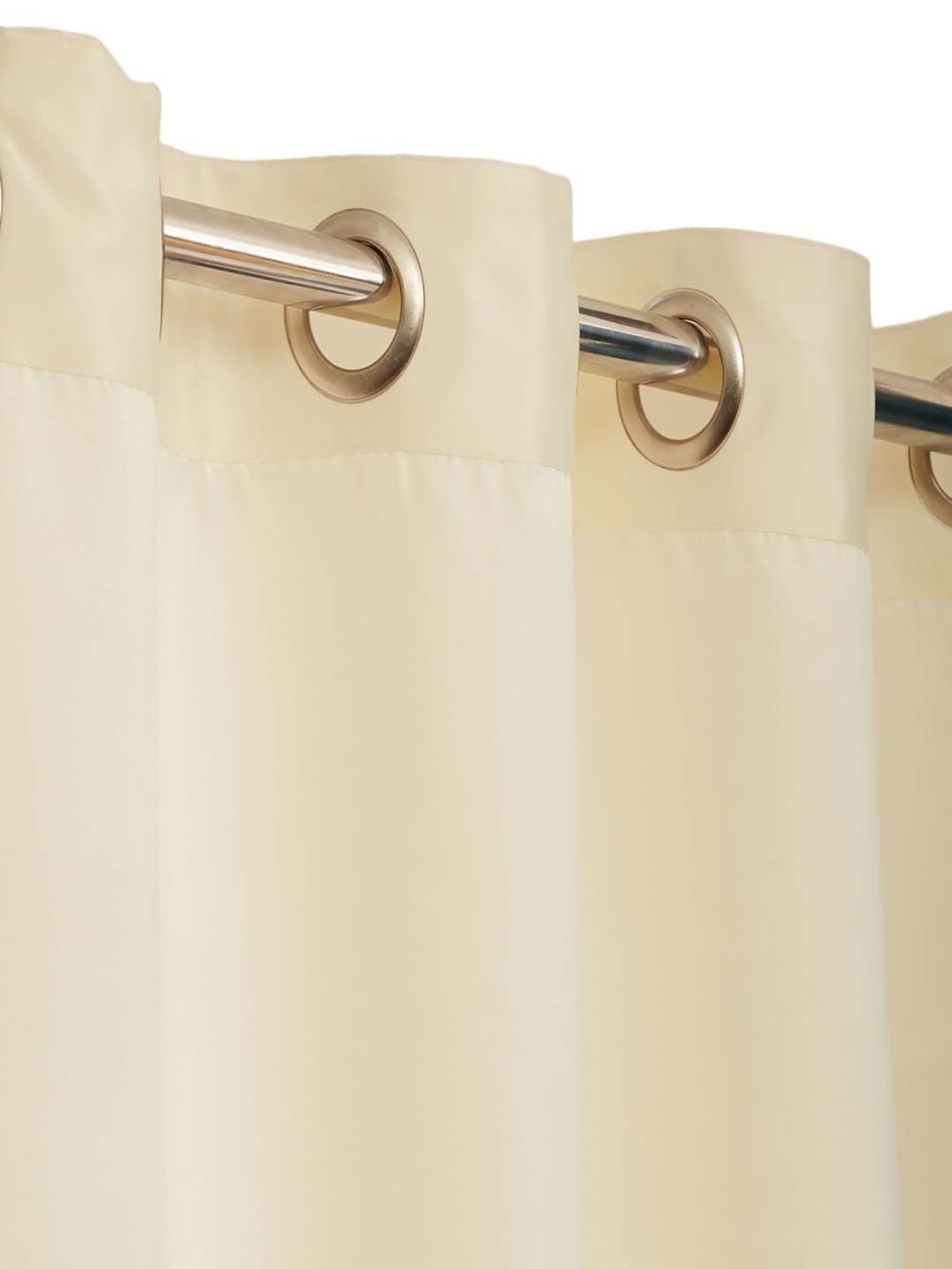 Swayam Polyster Blackout Plain dyed Design Single Piece 7.5 ft Door Curtain, Cream & Beige