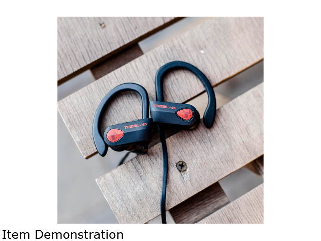 TREBLAB XR500 - Ultimate Cordless Bluetooth Running Headphones. Best Sport Wireless Earbuds for Gym. Noise Canceling Secure-Fit IPX7 Wireless Waterproof Headphones Mic. Workout Earphones 2019 Upgrade