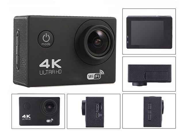 F60 Ultra HD 4K WiFi 1080P Action Camera DV DVR Sport 2.0inch LCD 170 Degrees Lens Waterproof Pro Camera Mini Camcorder Black Color