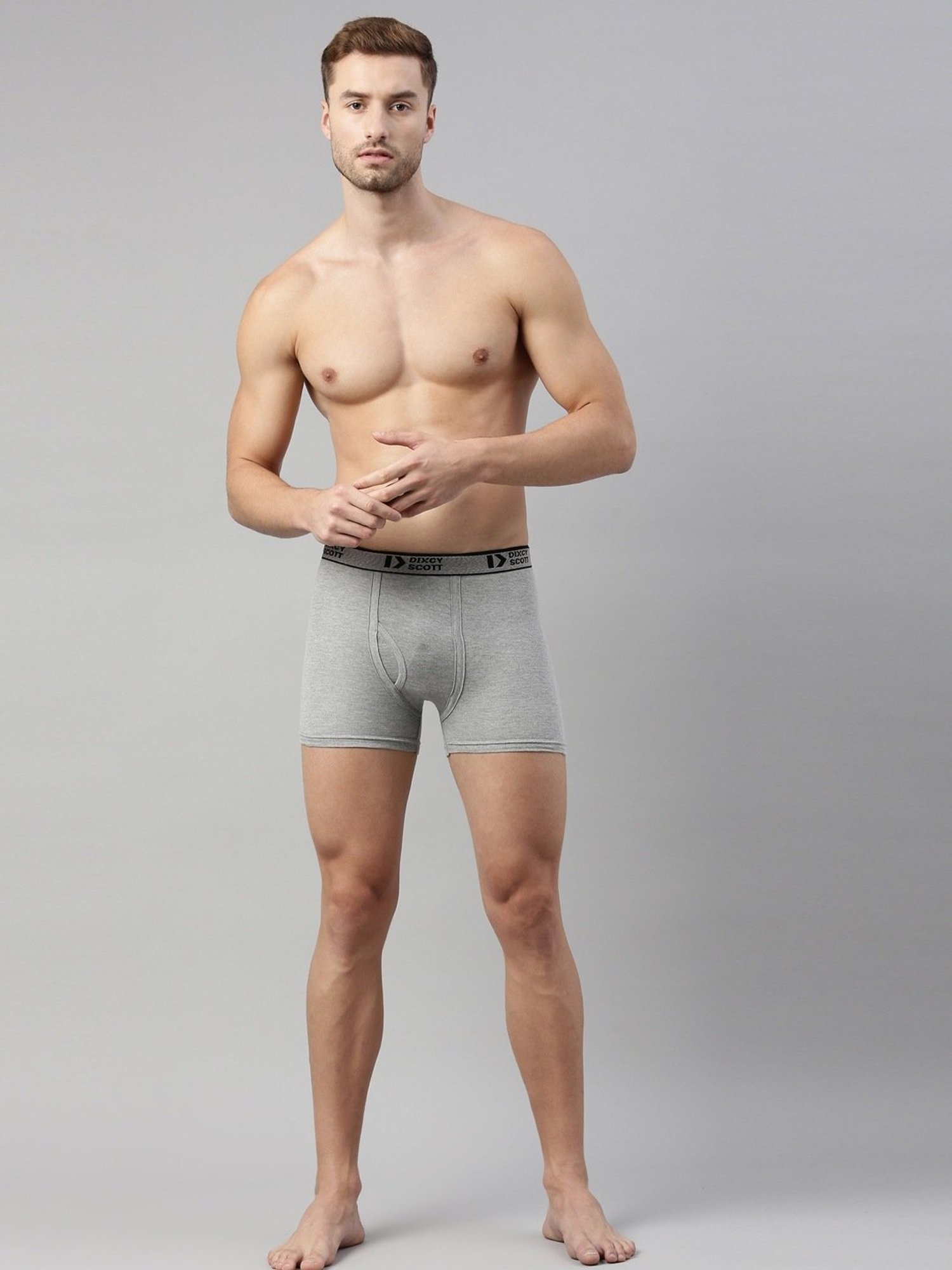 Dixcy Scott Originals Multi Cotton Regular Fit Trunks - Pack Of 3