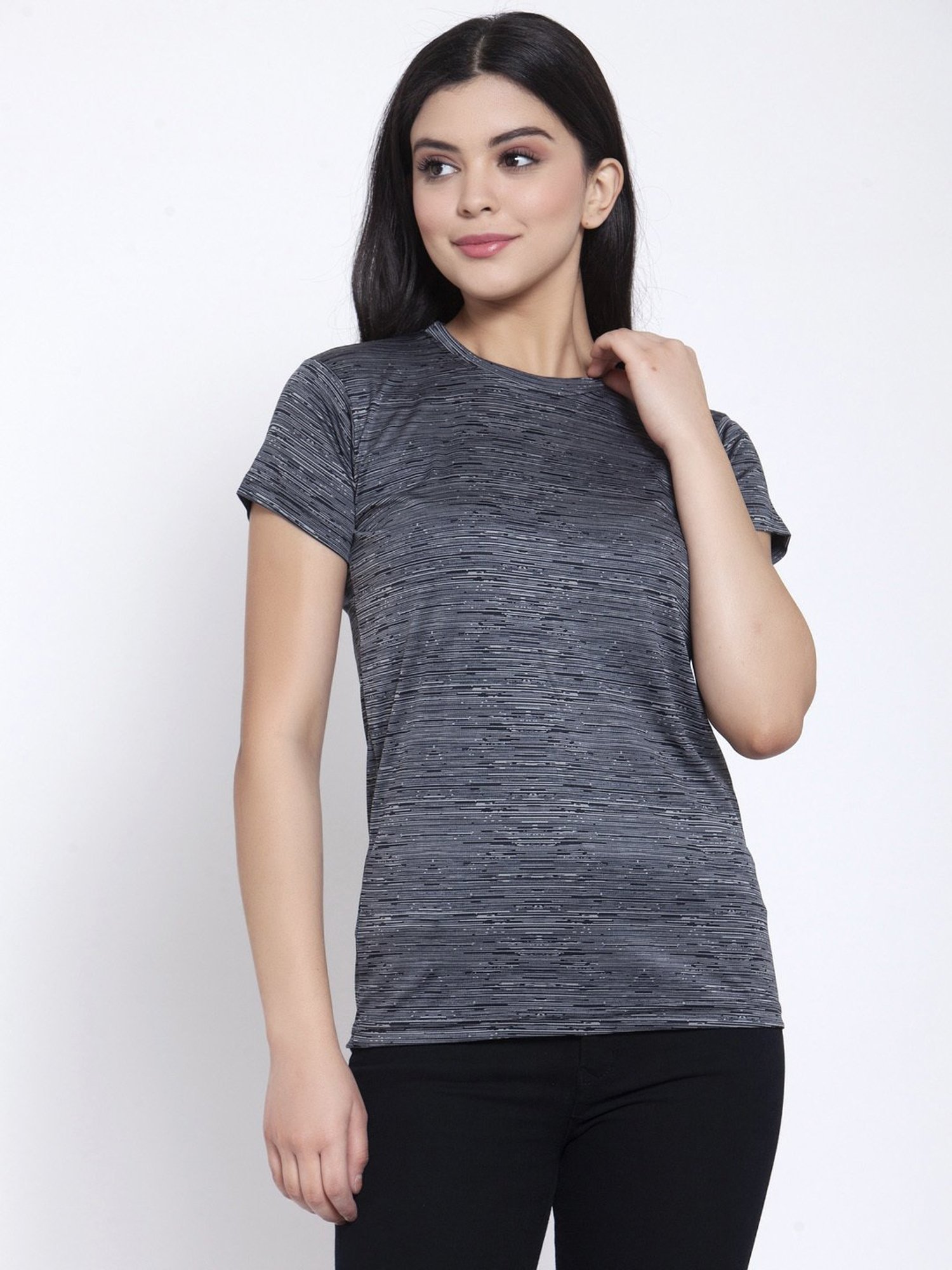 Cukoo Grey Printed T-Shirt