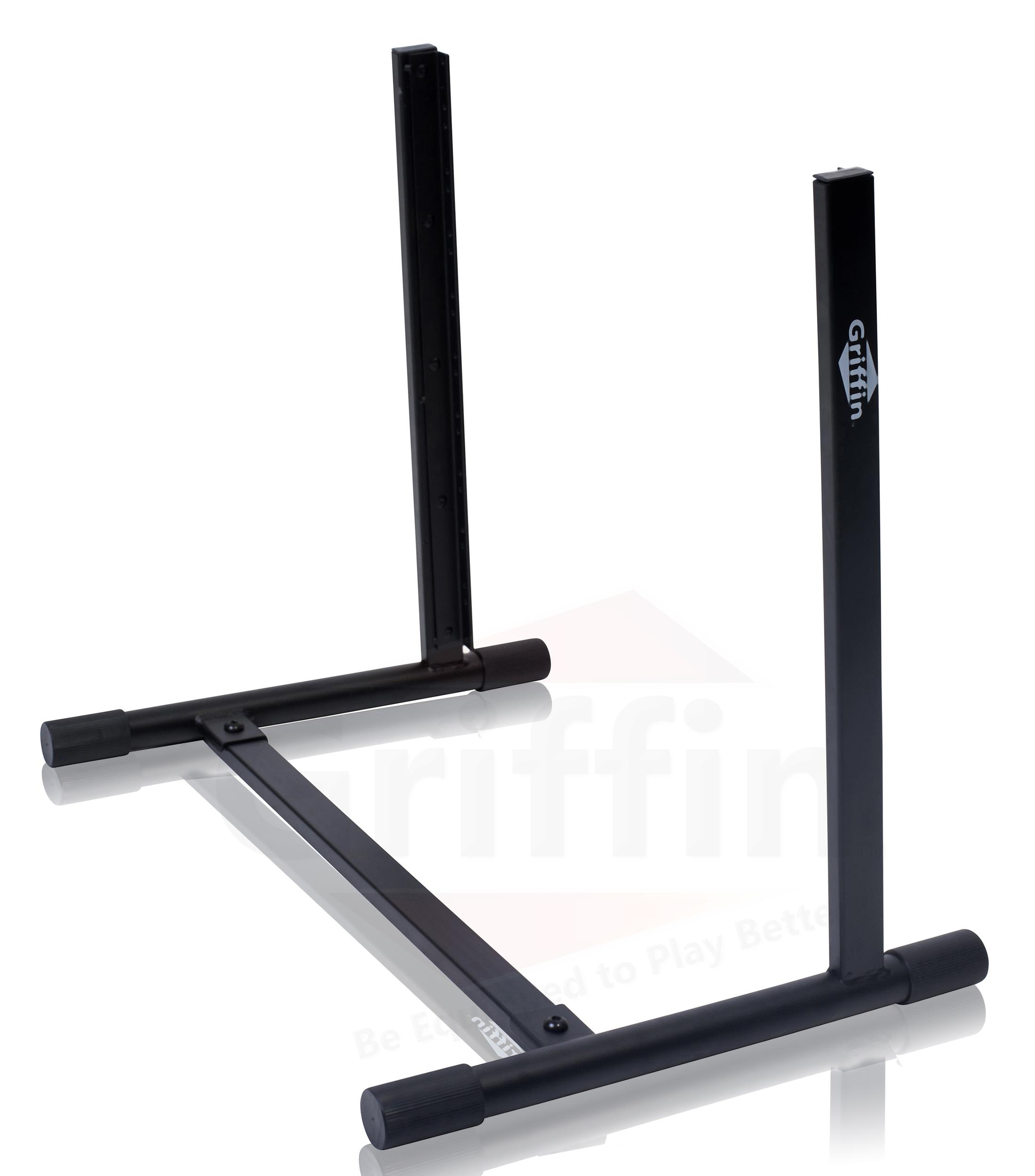 Rack Mount Stand with 10 Spaces by GRIFFIN | Music Studio Recording Equipment Sound Mixer Standing Case & 20 Screws | RackMount Pro Audio Network Amp Server Gear Rails For DJ Booth Cart, Stage & Bands