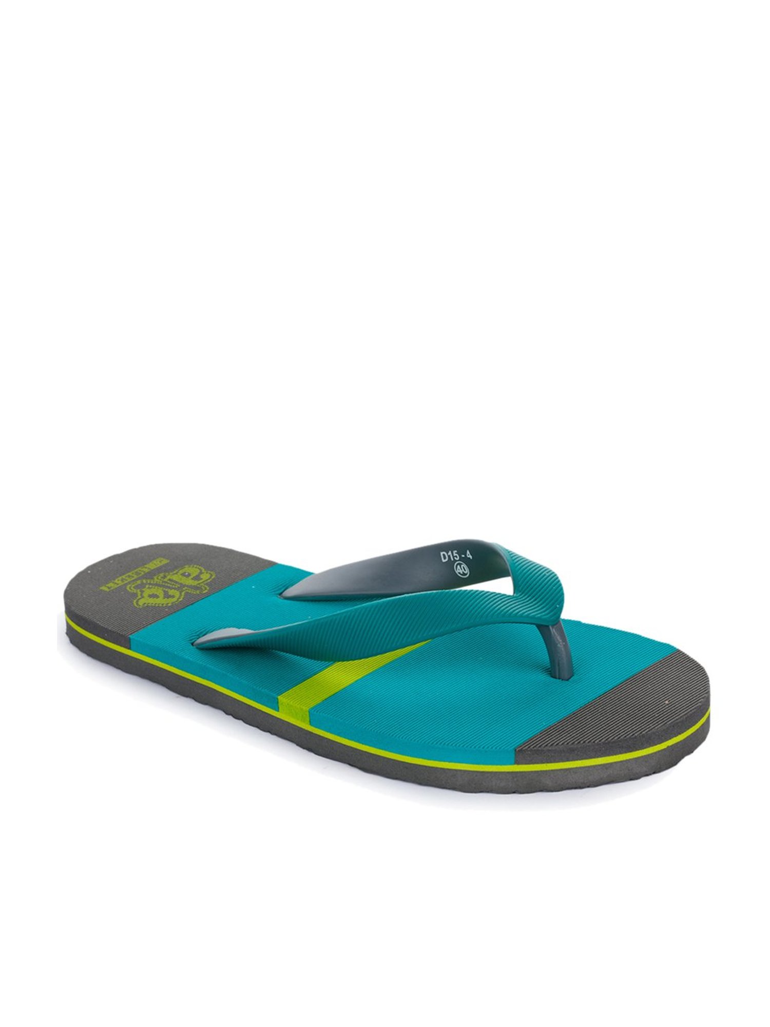 Aha by Liberty Men's Teal Green & Grey Flip Flops