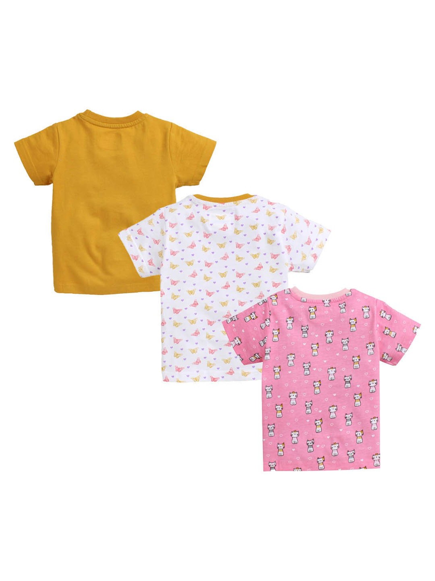 Bumzee Kids Multicolor Printed T-Shirts (Pack Of 3)