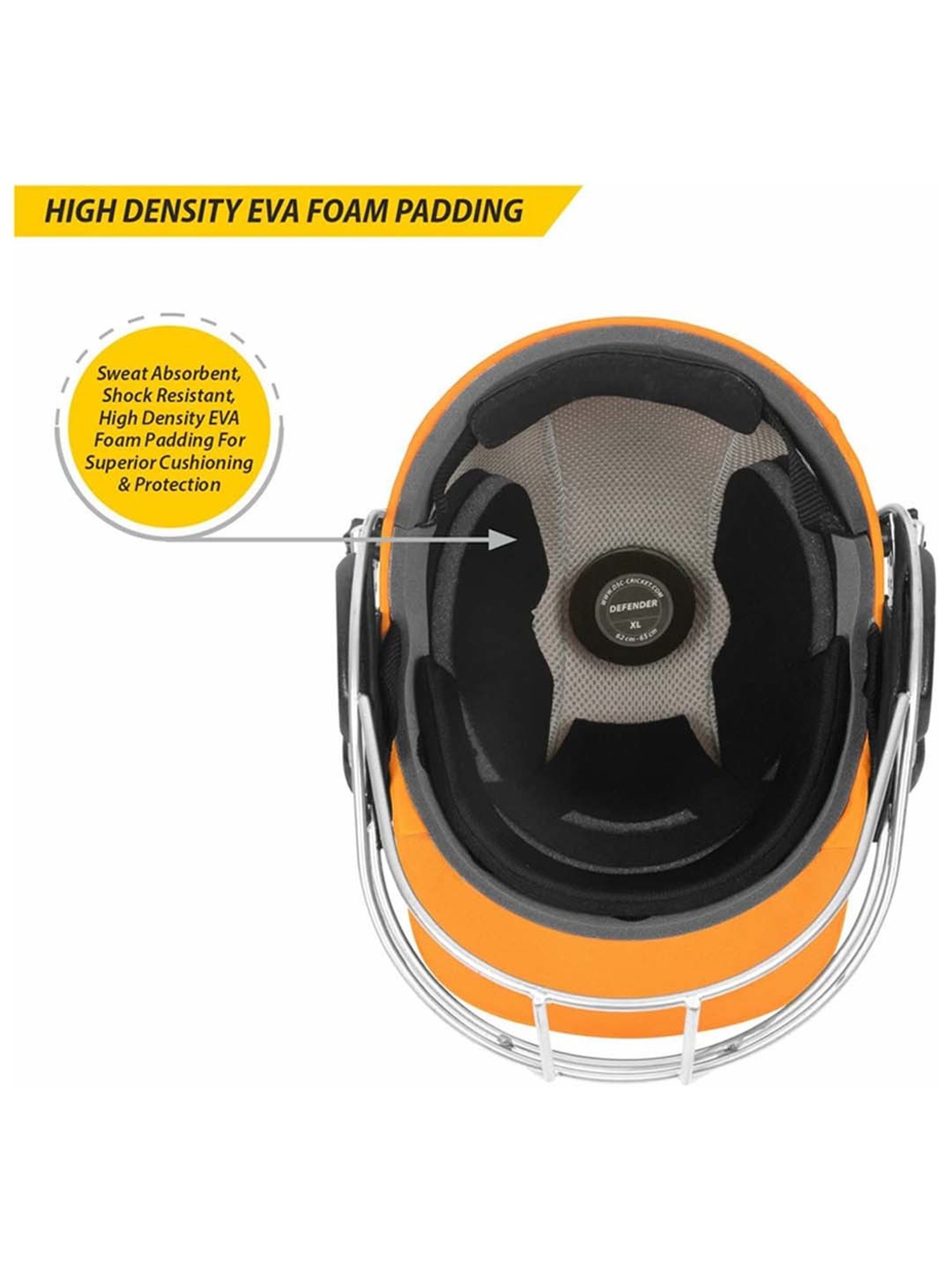 DSC DEFENDER Cricket Helmet Adjustable Steel Grill Back Support Strap Size - L