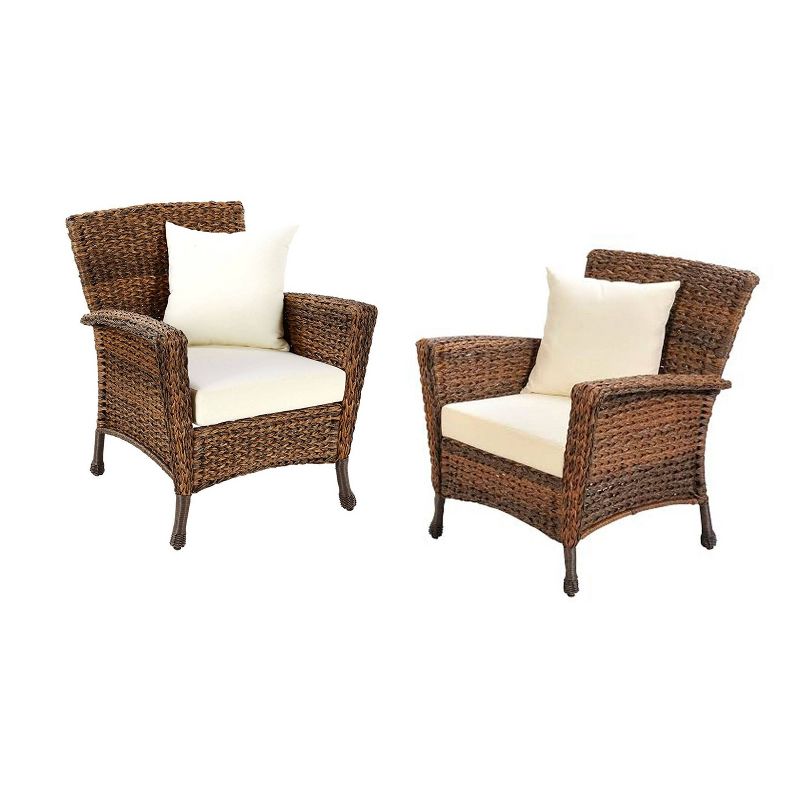 5pc Faux Sea Grass Collection Patio Set - W Unlimited