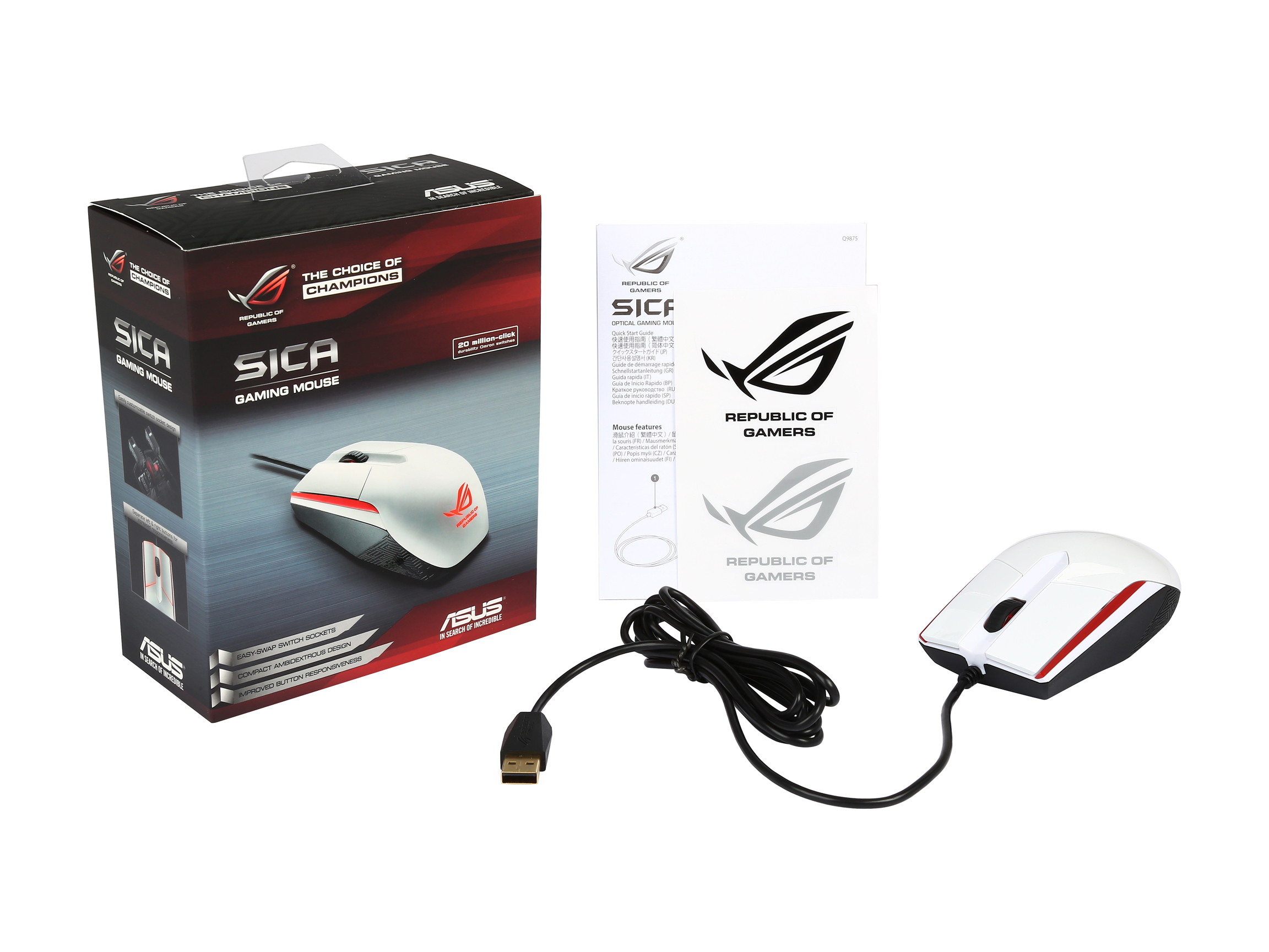 ASUS ROG Spatha RGB Wireless / Wired Laser Gaming Mouse