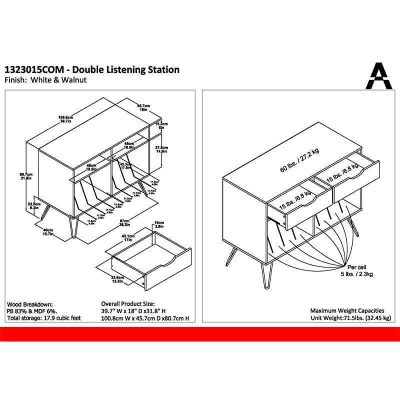 Concord Turntable Stand White