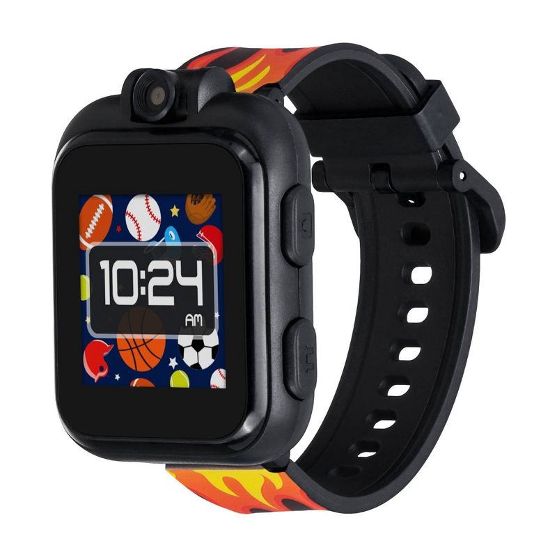 PlayZoom Interactive Educational Smartwatch for Kids 48mm - Black with Flames band