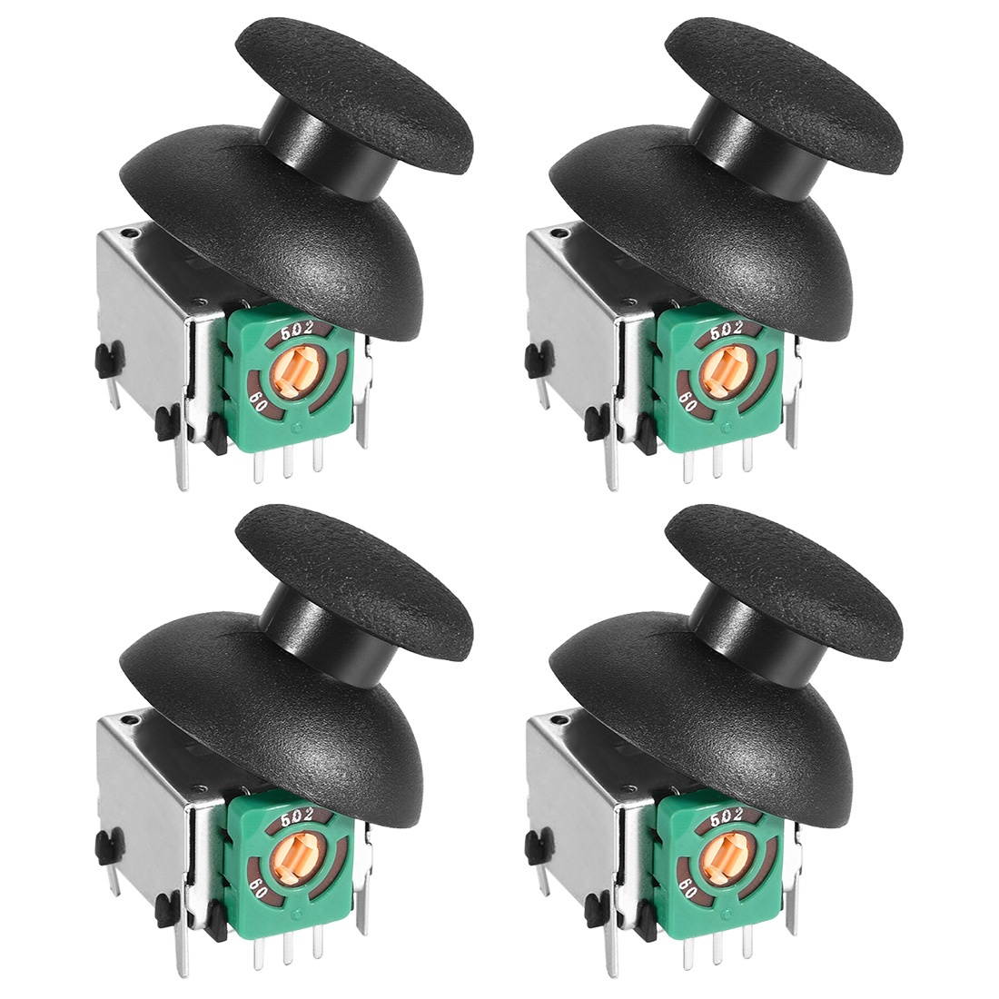 5K Omh 3D Analog Joystick Potentiometers with Knobs Wireless Module Controller Rocker Up & Down Latching for Handheld Game Xbox Green 4pcs