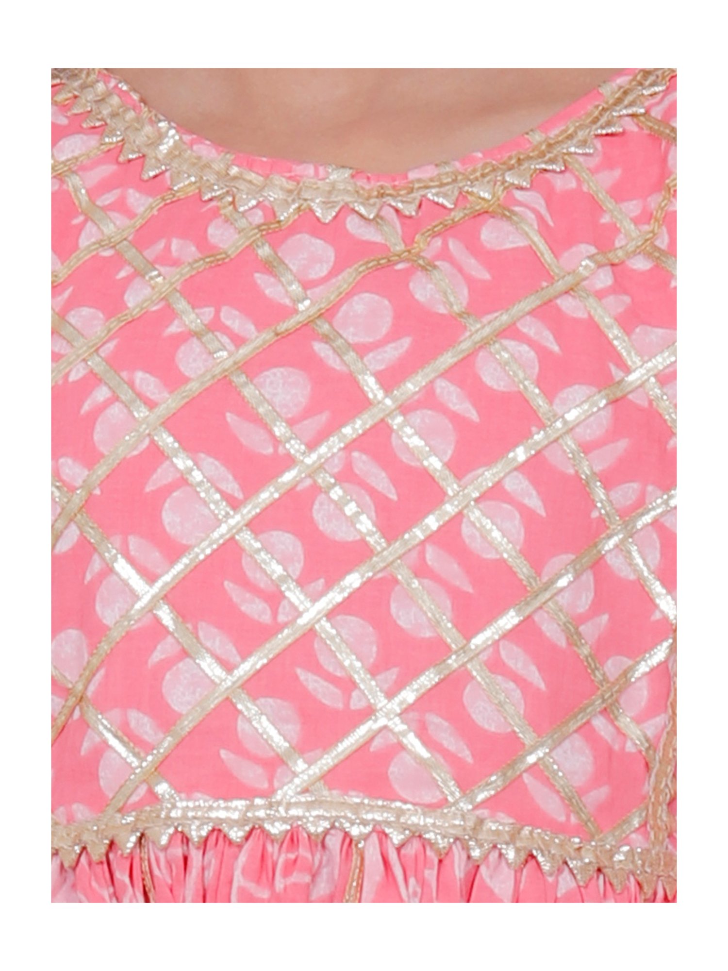 Tippy Top Kids Pink Printed Kurta, Sharara with Dupatta