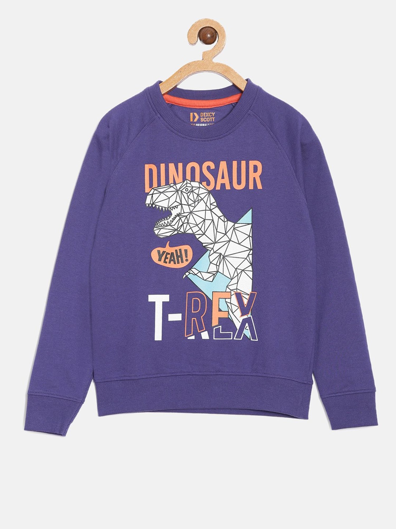 Dixcy Scott Originals Kids Purple Printed Full Sleeves Sweatshirt