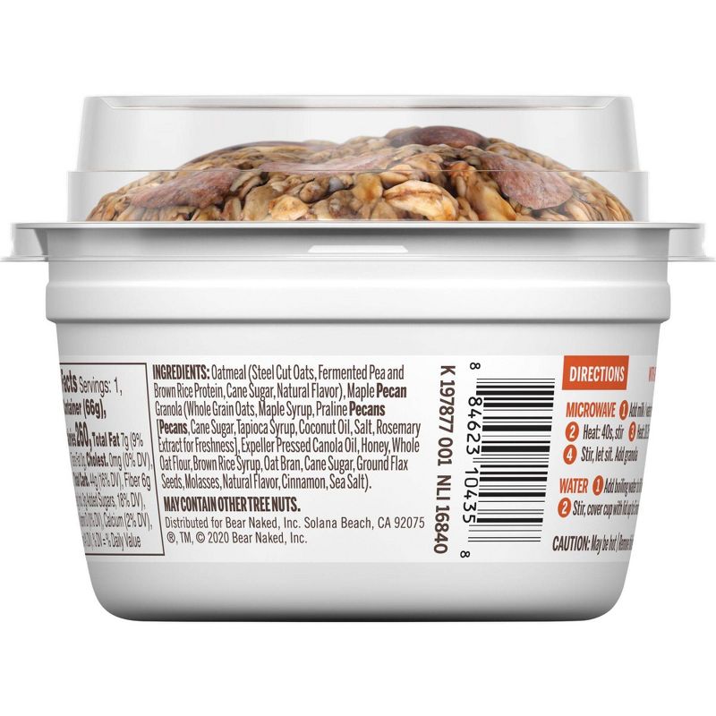 Bear Naked Single Serve Hot Cereal Maple Pecan -2.3oz