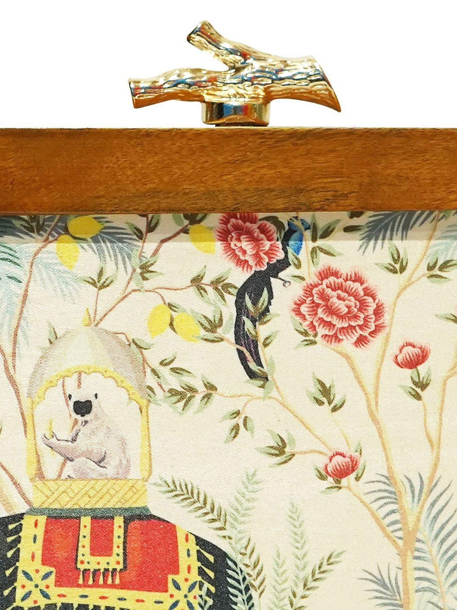 Horra White Embellished Clutch