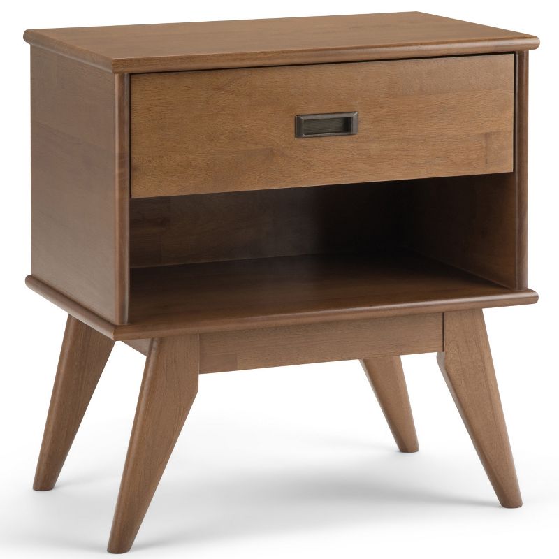 24" Tierney Solid Hardwood Mid Century Nightstand Medium Saddle Brown - WyndenHall