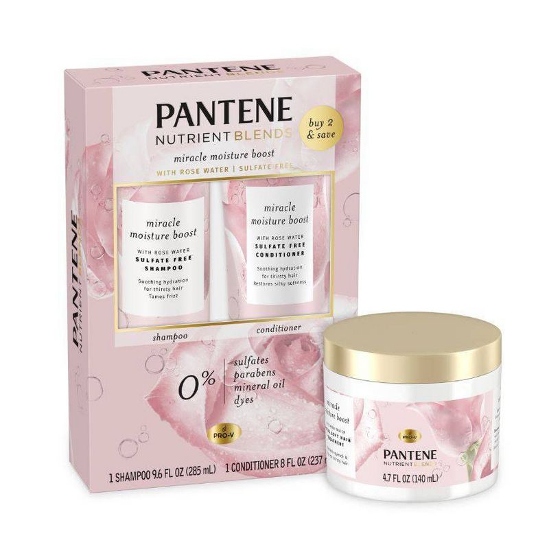 Pantene Rose Water Shampoo and Conditioner Dual Pack- 17.8 fl oz