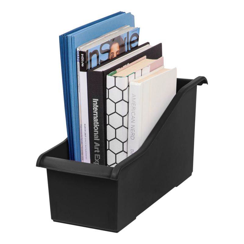 IRIS Connecting Book Bin, 8 Pack, Black