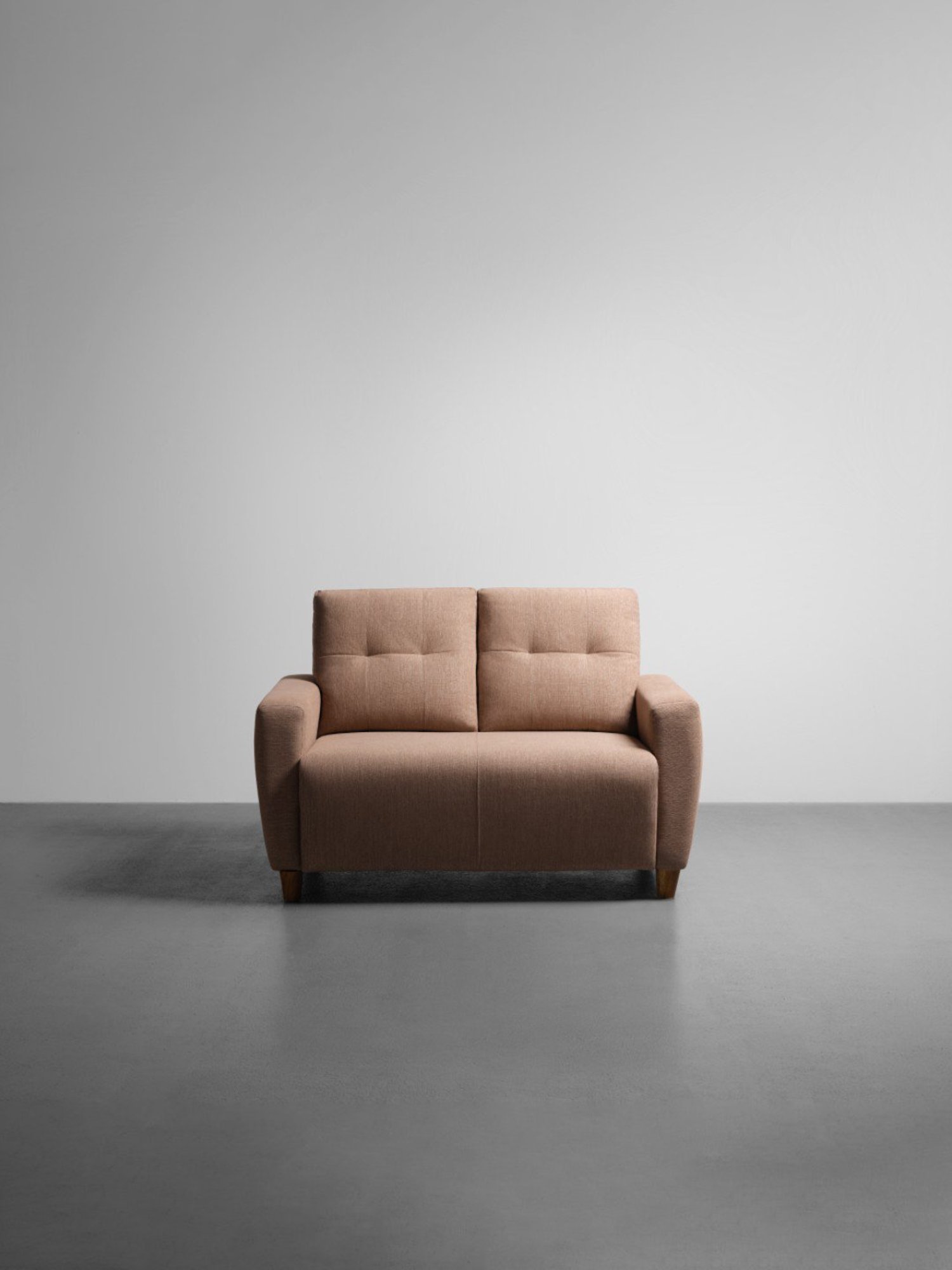 Sleepyhead Yolo Coco Brown Fabric 2 Seater Sofa