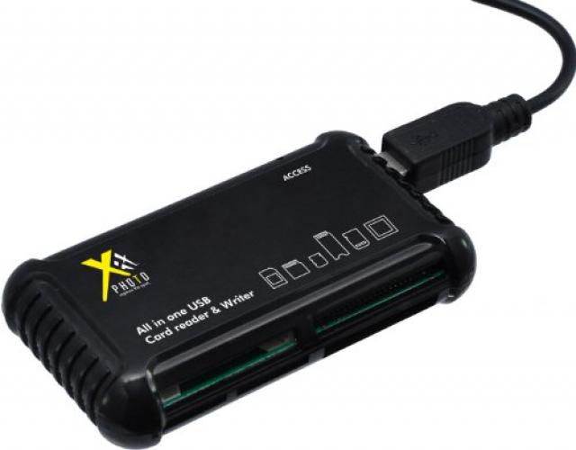 Xit All-in-1 High Speed Memory Card Reader/Writer for SD/SDHC Micro SD & More #XTALLCR1