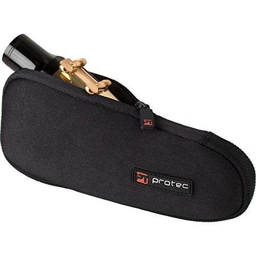 baritone saxophone neoprene mouthpiece pouch with zipper closure  black, model n277
