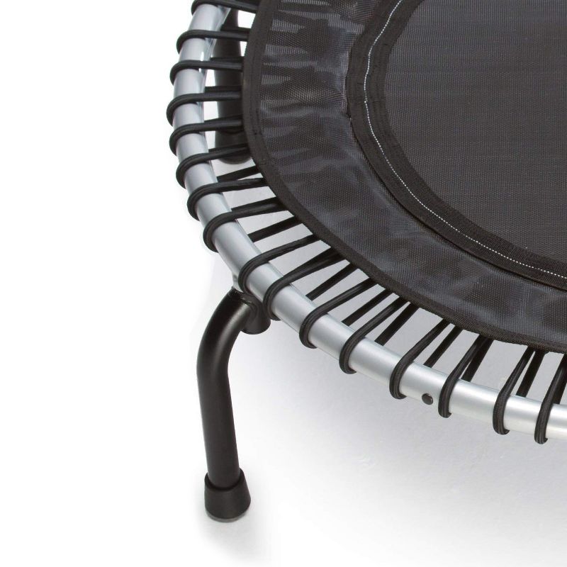 JumpSport 350 Indoor Portable Lightweight Safe Stable Heavy Duty 39-Inch Fitness Trampoline with Workout DVD, Black