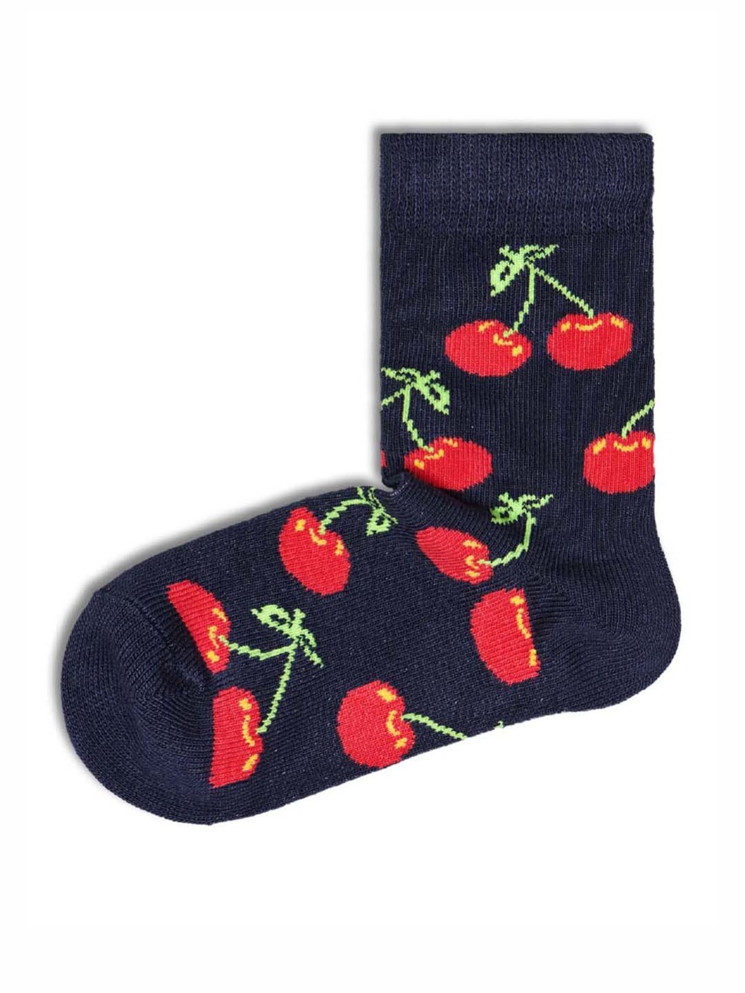 Happy Socks Kids Cherry Navy & Red Cotton Printed Socks (4-6Y)