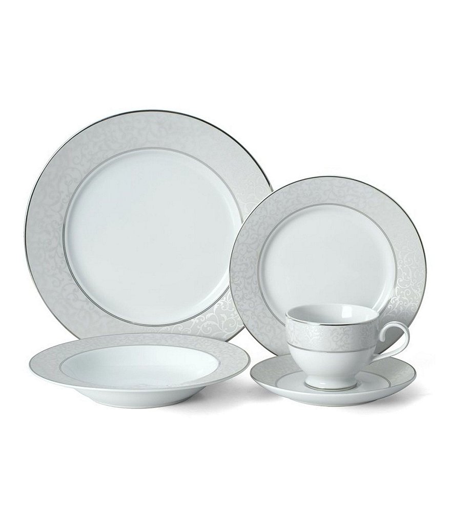 Lenox Opal Innocence Carved Vine Porcelain Saucer