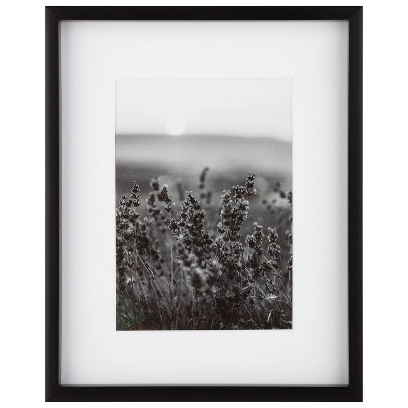 5pc Gallery Wall Frame Set with Decorative Art Prints and Hanging Template Black - Gallery Solutions