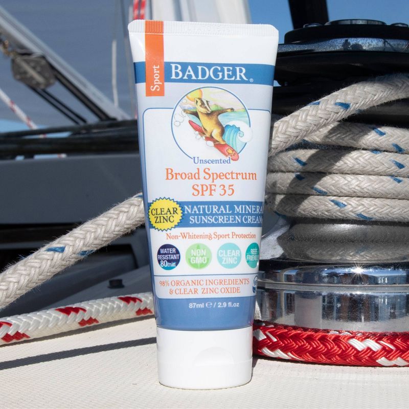 Badger Sport Mineral Sunscreen Cream - SPF 35 - 2.9 fl oz