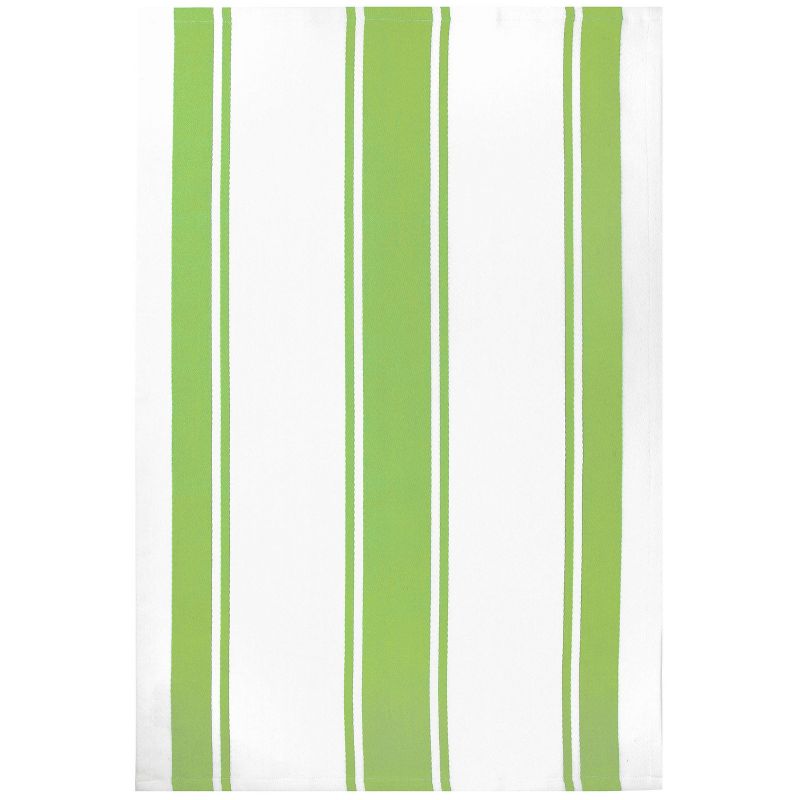 3pk Striped Kitchen Towel Solid Green - MU Kitchen