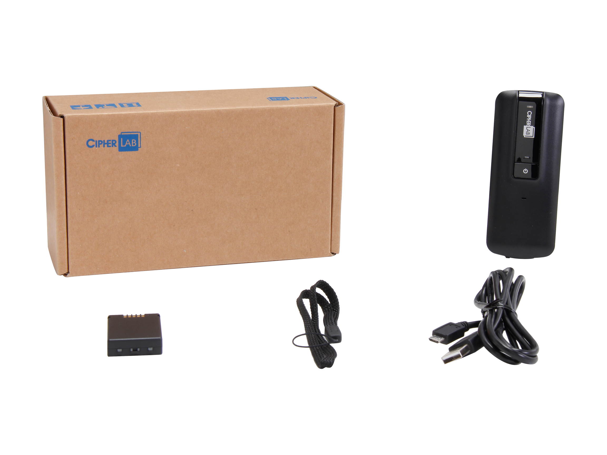 CipherLab A1662LBSNUN01 1600 Series 1662 Pocket-sized 1D Laser Scanner, Bluetooth, iOS & Android Compatible - Black