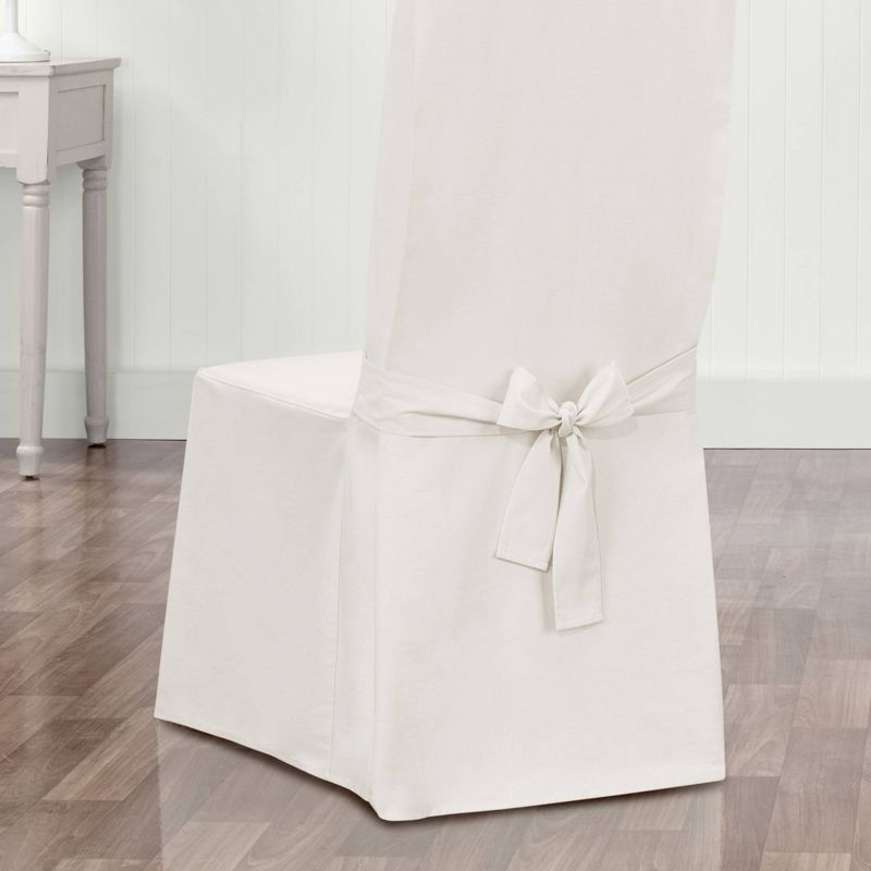 Essential Twill Dining Room Chair Slipcover White - Sure Fit