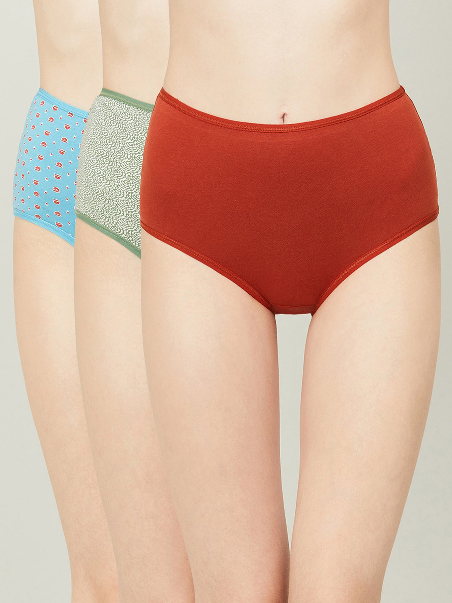 Ginger by Lifestyle Assorted Color Printed Panties - Pack Of 3