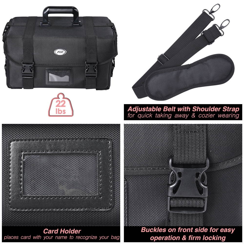 Byootique&reg; 1680D Nylon Makeup Train Case Pockets Travel Hard Bag Artist Cosmetic Organizer with Tray