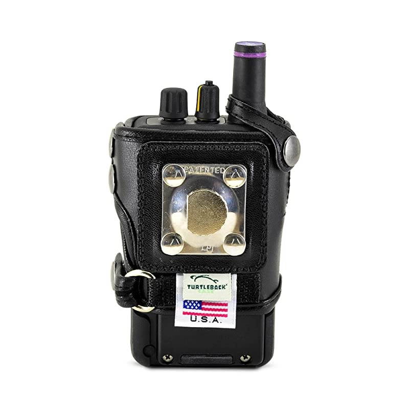 Case Made for Unication G4 G5 Voice Pager Fire Radio Phone Black Leather Fitted Case with Heavy Duty Metal Ratcheting Removable Belt Clip