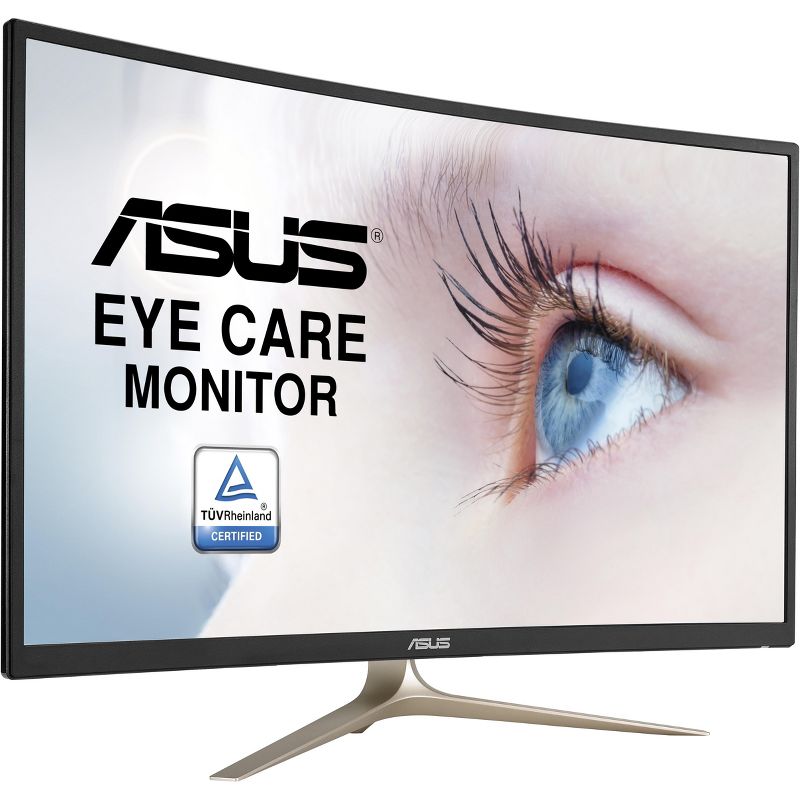 Asus VA327H 31.5" Full HD Curved Screen LED LCD Monitor - 16:9 - Black, Icicle Gold - 1920 x 1080 - 16.7 Million Colors - 250 Nit - 4 ms - HDMI - VGA