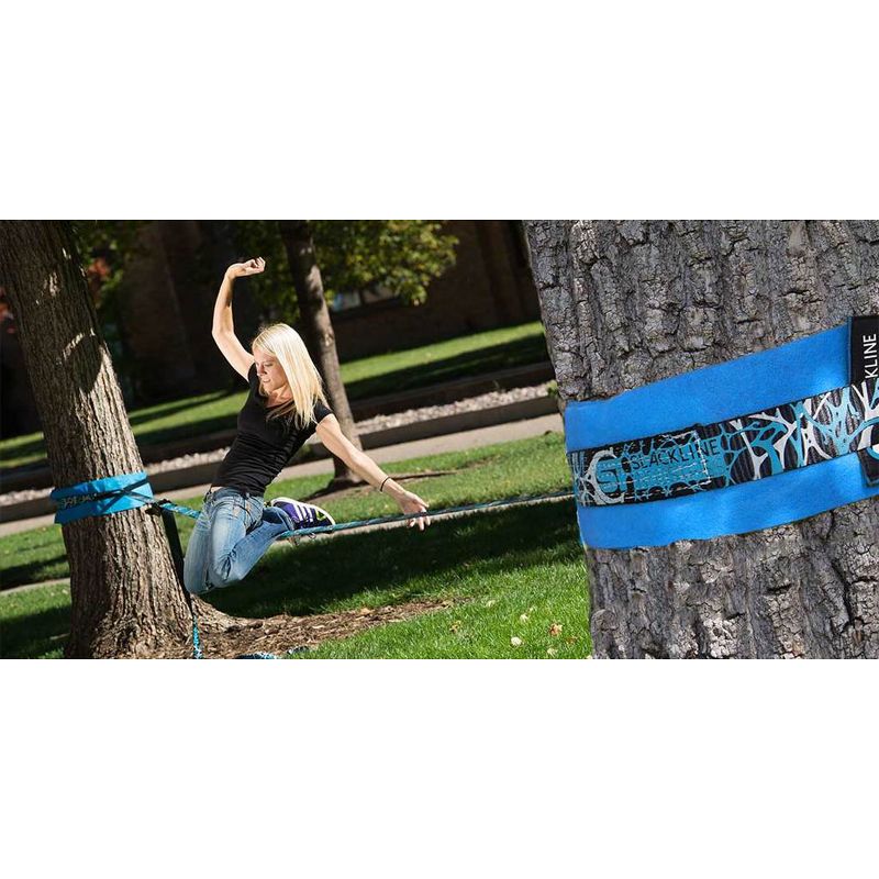 Slackline Industries 50 Foot Outdoor Performance Trick Line Kit with Bounce for Intermediate Users