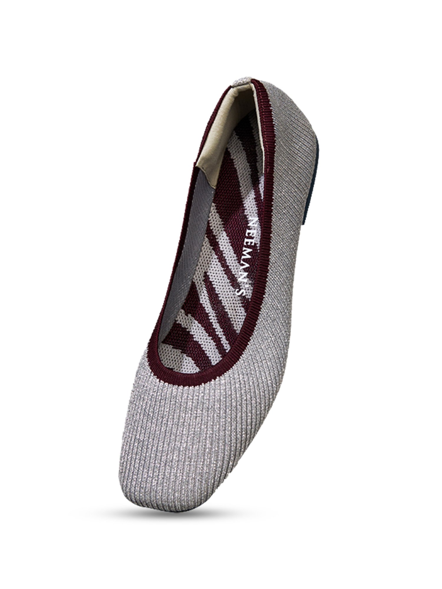 Neemans Women's Silver Flat Ballets