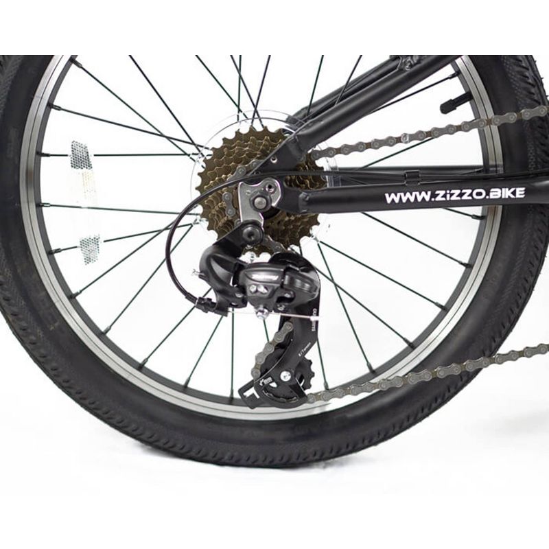 ZiZZO Campo 7-Speed Aluminum 20" Folding Bike - Black