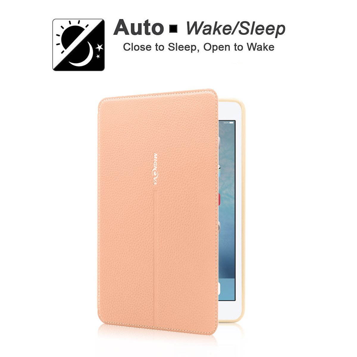 Mignova iPad Air 2 Case - Slim Fit Leather Folio Smart Case Cover with Auto Sleep / Wake Feature for Apple iPad Air 2 (iPad 6) 2014 Model