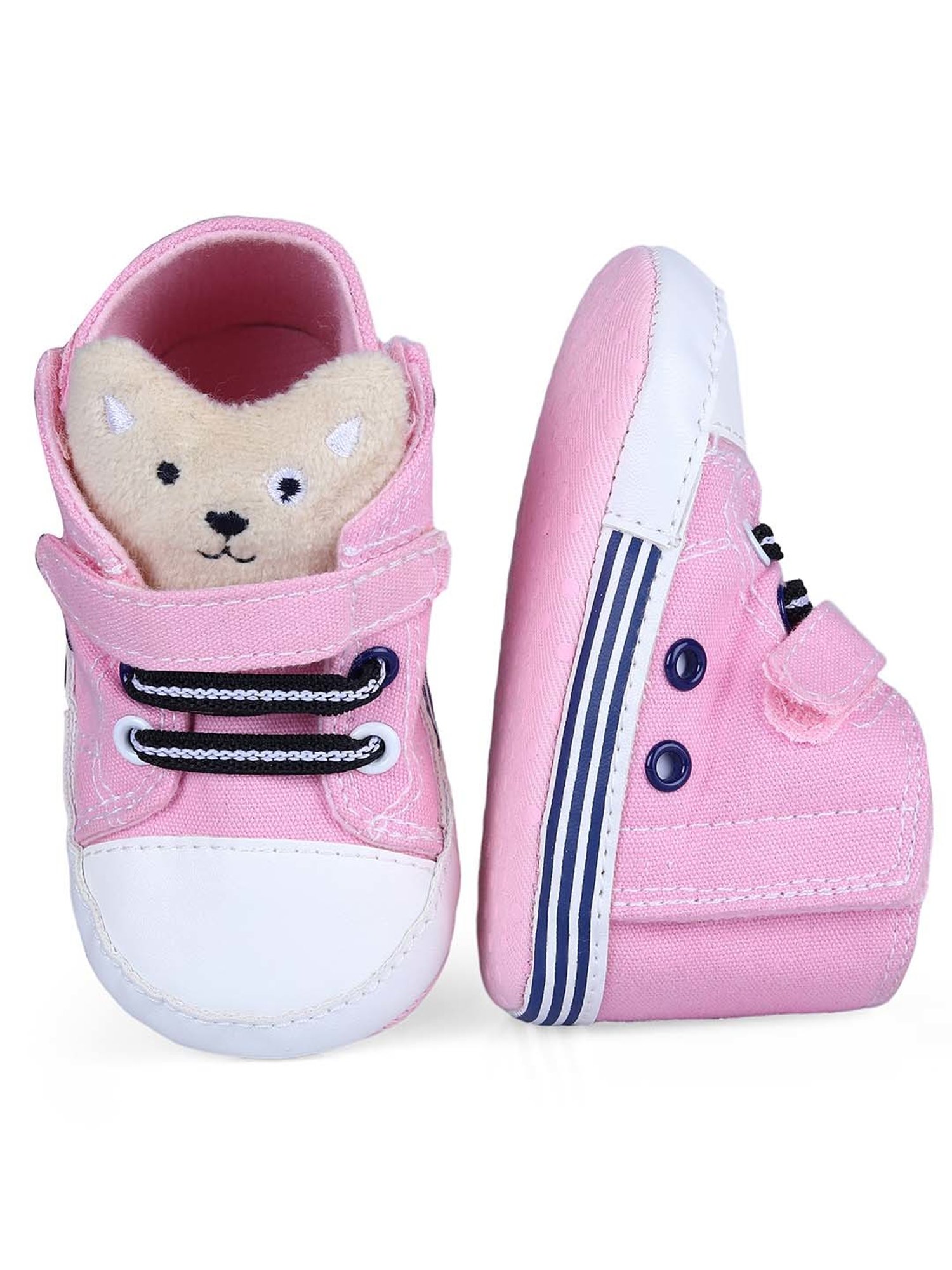 Baby Moo Kids Pink & White Casual Booties